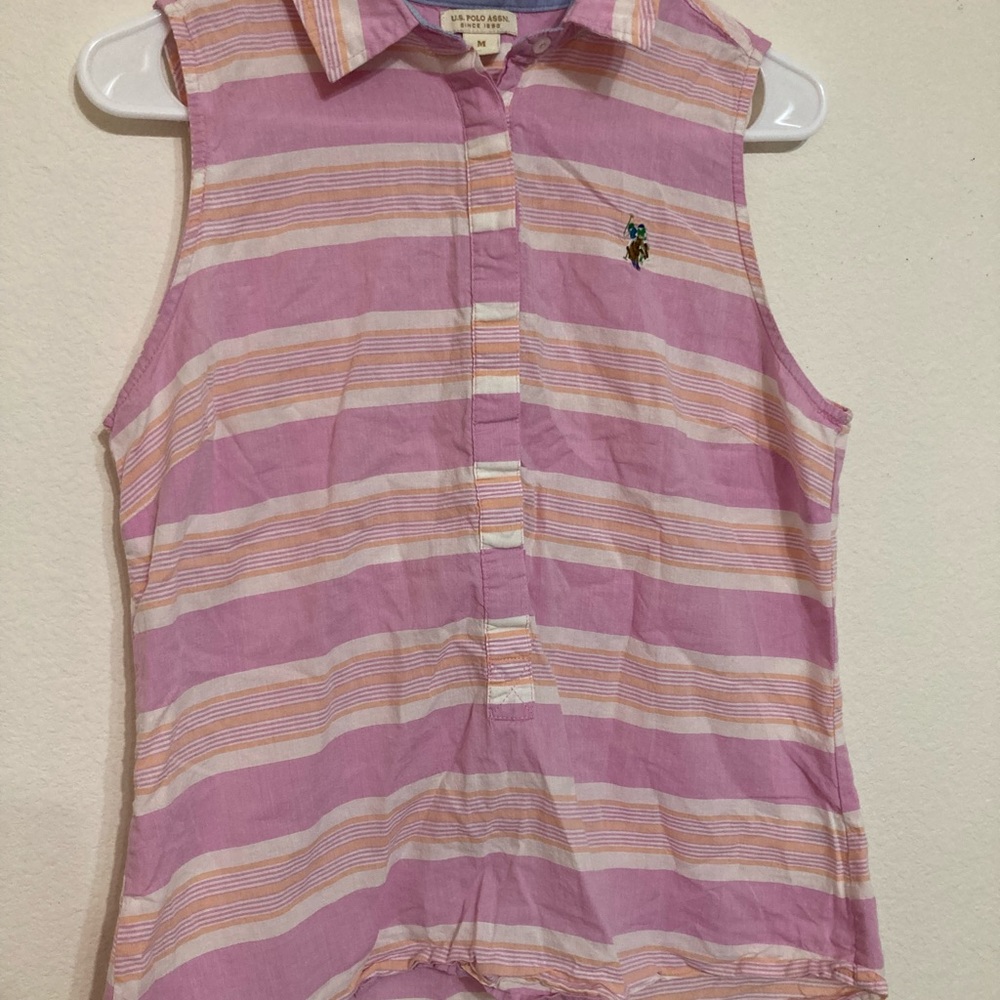 Pink and yellow dressy tank